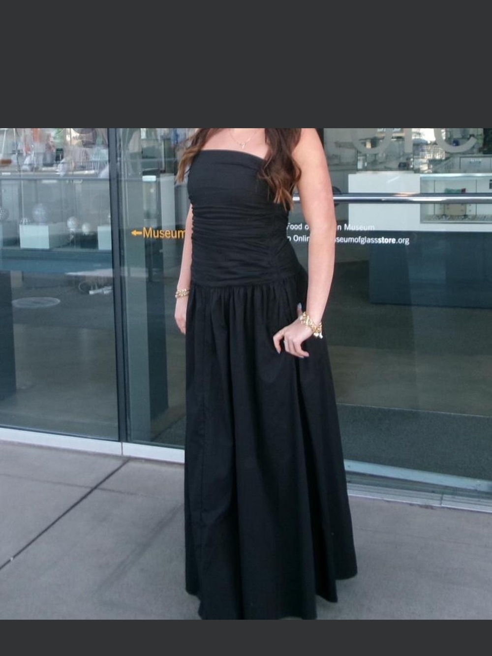 pepper mayo drop waist Strapless Black Maxi Dress - Elegant Evening Gown